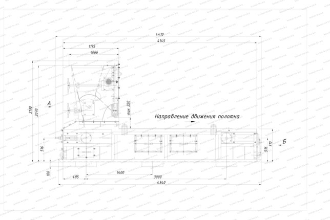 Топка с ленточным полотном ТЛПХ-0.8/3.32 чертеж